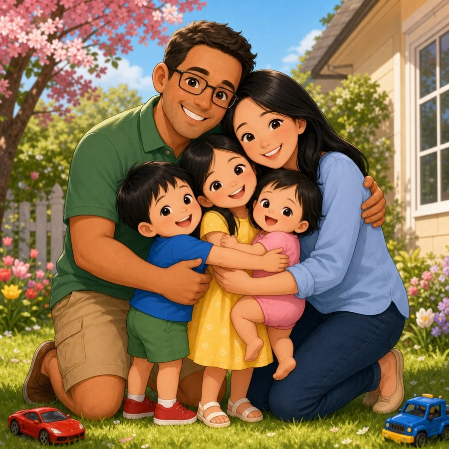 Janet with her family